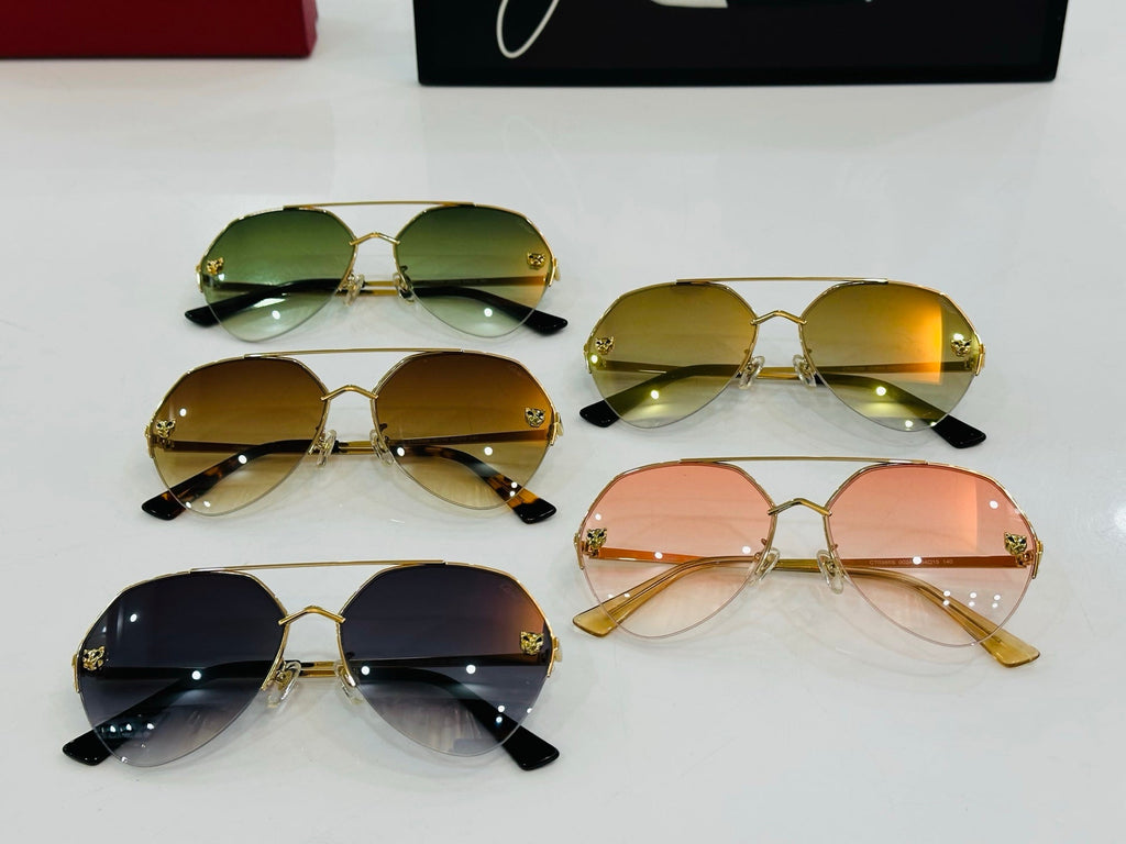 CARTIER SIGNATURE C DE AVIATOR FRAME SUNGLASSES CT0355S IN METAL